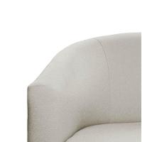 Kit 02 Poltronas Base Giratória De Madeira Nozes Bege - 2