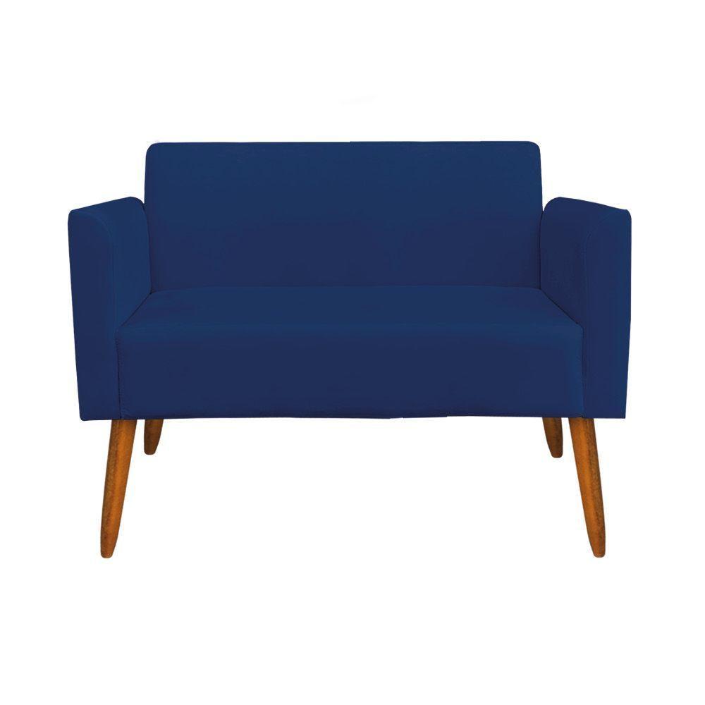 Kit 01 Namoradeira 02 Poltronas Marisa Azul Marinho - 5