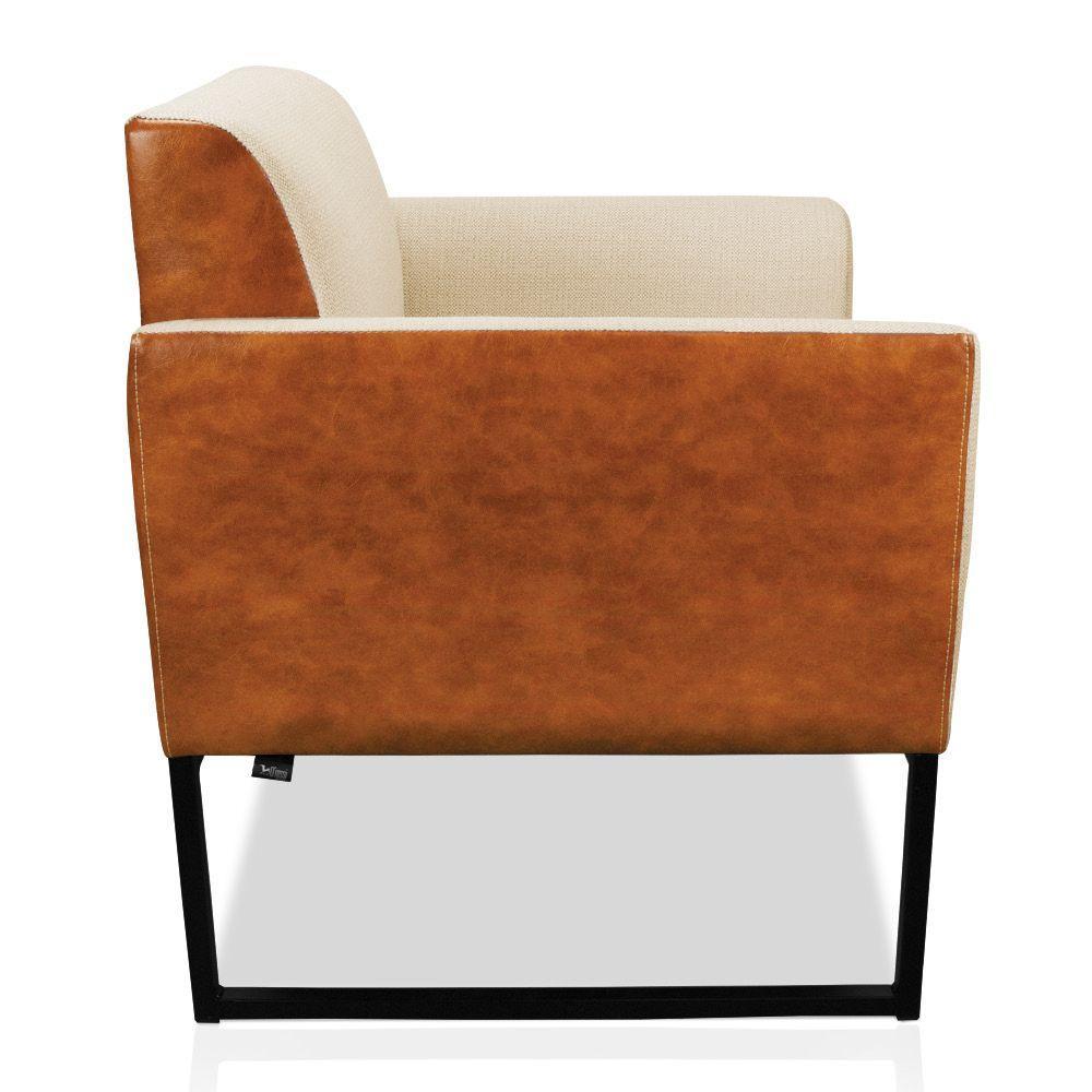 Poltrona Marisa Corano Base Industrial Metálica Preto - 4