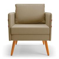 Kit 01 Namoradeira E 02 Poltronas Suede Castanho Marrom Rato - 10