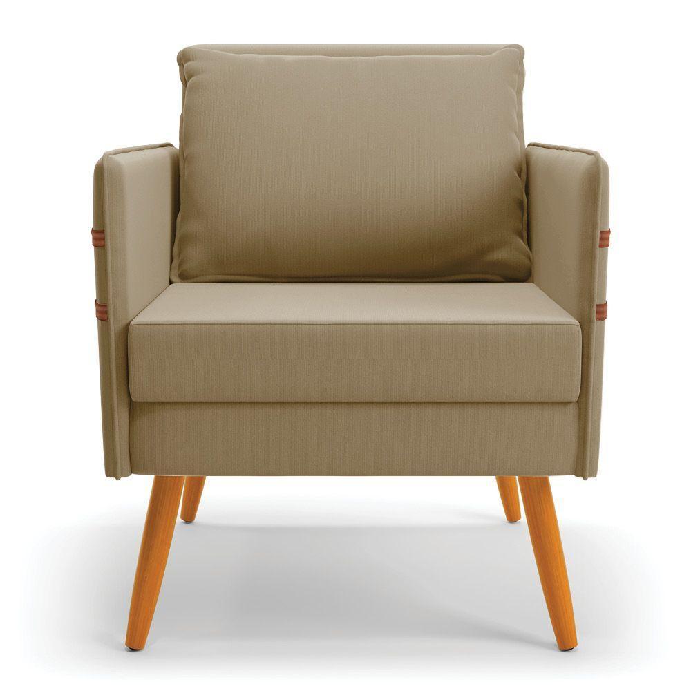 Kit 01 Namoradeira E 01 Poltrona Suede Marrom Rato Castanho - 6