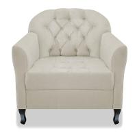 Kit 02 Poltrona Julia A02 Suede - Adj Decor Cor Bege - 5