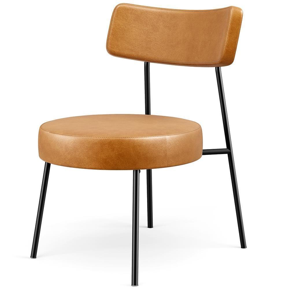 Kit 02 Poltronas Decorativas Para Sala De Estar Base Fixa Londres F01 Couríssimo Whisky - Lyam Decor - 7