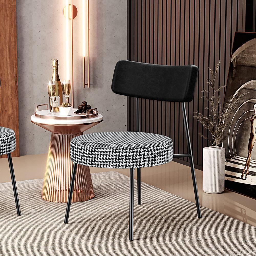 Kit 02 Poltronas Decorativas Para Sala De Estar Base Fixa Londres F01 Pied Poule - Lyam Decor - 8