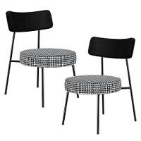 Kit 02 Poltronas Decorativas Para Sala De Estar Base Fixa Londres F01 Pied Poule - Lyam Decor - 1