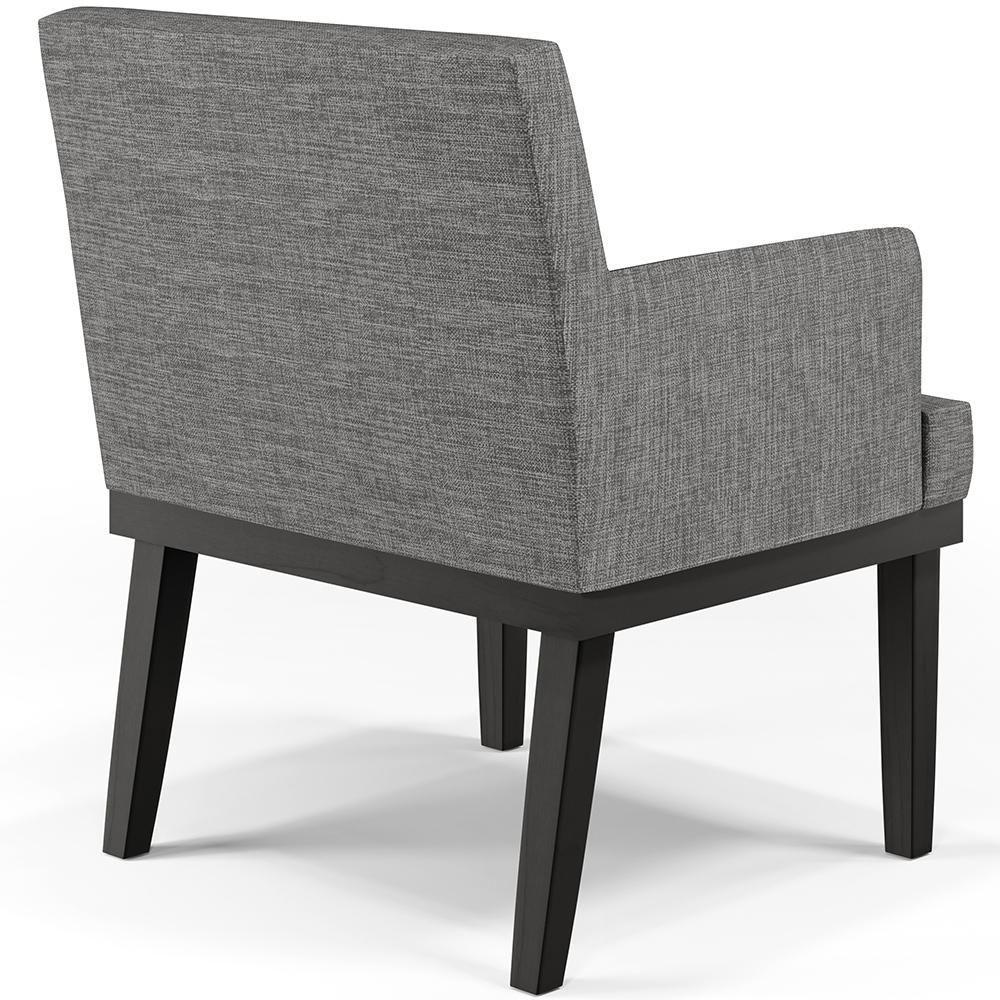 Kit 02 Poltronas Decorativas Sala De Estar Base Preto Beatriz W01 Linho Cinza Escuro - Lyam Decor - 3