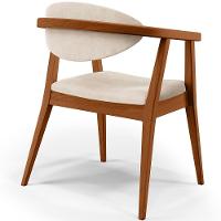 Kit 02 Poltronas Decorativas Para Sala De Estar Jantar Cecília B04 Suede Bege - Lyam Decor - 2