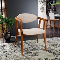 Kit 02 Poltronas Decorativas Para Sala De Estar Jantar Cecília B04 Suede Bege - Lyam Decor - 9