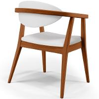 Kit 02 Poltronas Decorativas Para Sala De Estar Jantar Cecília B04 Facto Branco - Lyam Decor - 2