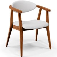 Kit 02 Poltronas Decorativas Para Sala De Estar Jantar Cecília B04 Facto Branco - Lyam Decor - 8