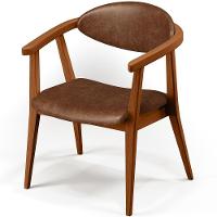 Kit 02 Poltronas Decorativas Para Sala De Estar Jantar Cecília B04 Couríssimo Marrom - Lyam Decor - 7