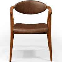 Kit 02 Poltronas Decorativas Para Sala De Estar Jantar Cecília B04 Couríssimo Marrom - Lyam Decor - 9