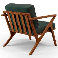 Kit 02 Poltronas Com Cintas Corano Laís Linho Verde Musgo - 2