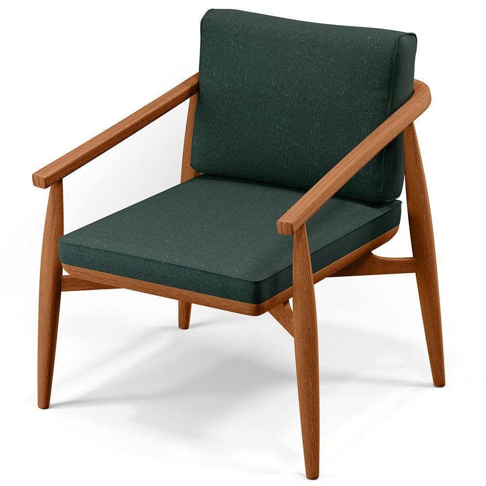 Kit 02 Poltronas Com Cintas De Corano Linho Verde Musgo - 4