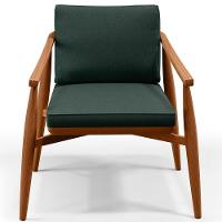 Kit 02 Poltronas Com Cintas De Corano Linho Verde Musgo - 7