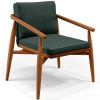 Kit 02 Poltronas Com Cintas De Corano Linho Verde Musgo - 8