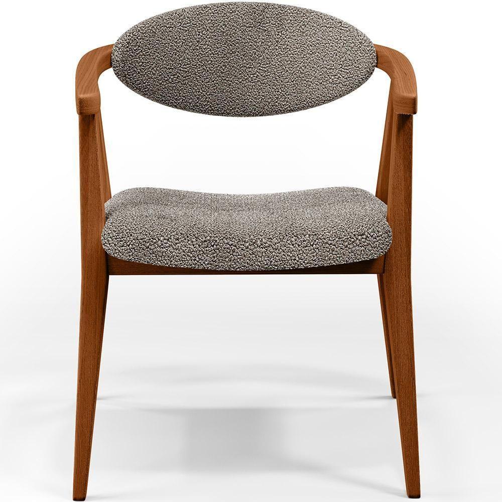 Kit 02 Poltronas Decorativa Cecília L02 Bouclê Bege - 5