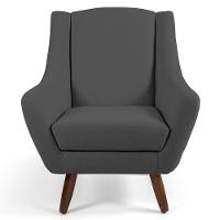 Kit 02 Poltronas Juliet D02 Veludo Cinza C-317 - 3