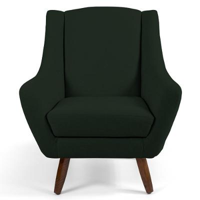Kit 2 Poltronas Decorativas Fixas Juliet D02 Veludo Verde Lyam Decor