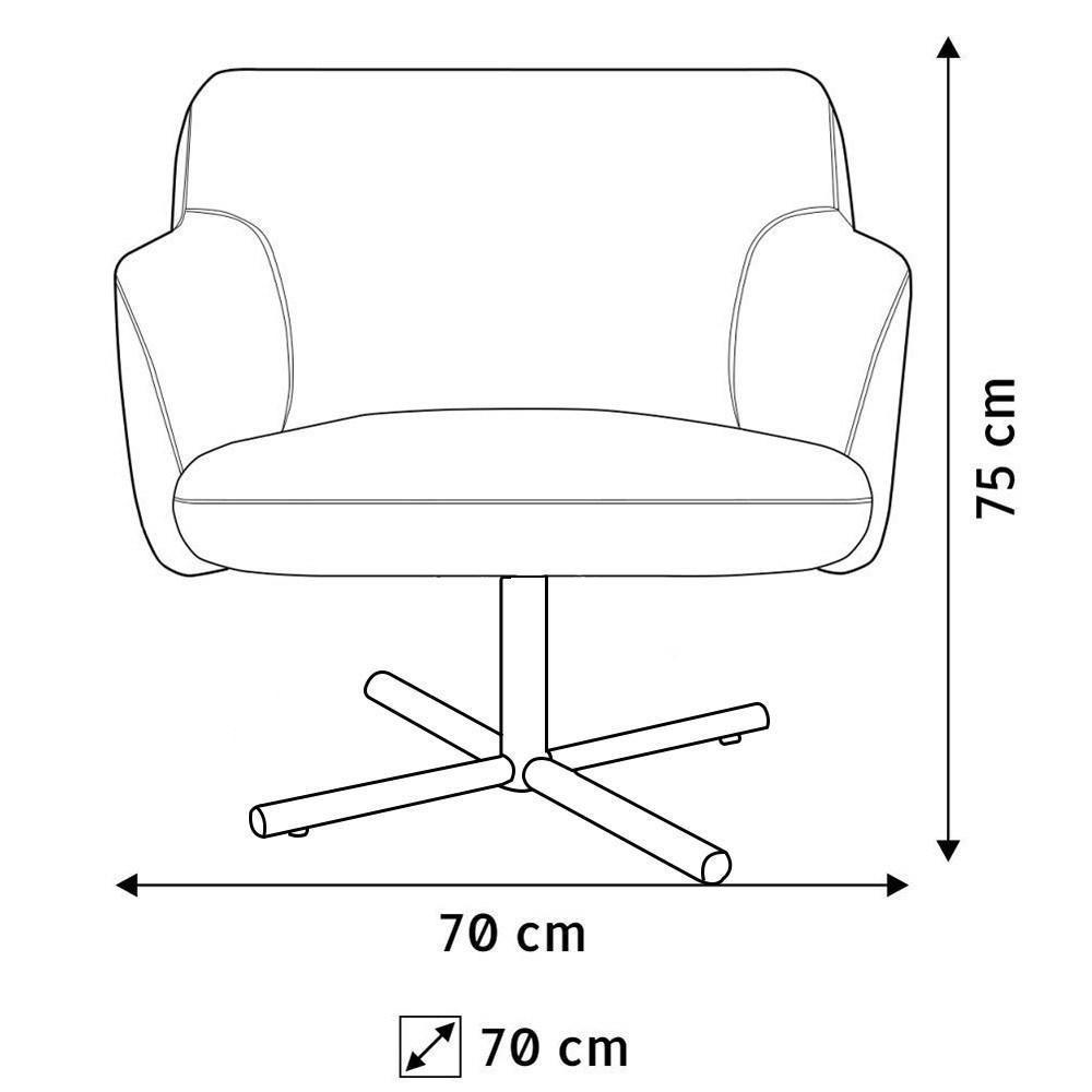 Kit 02 Poltronas Jade D02 Bege C-129 Marrom - 5
