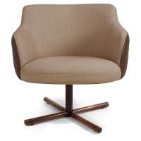 Kit 02 Poltronas Jade D02 Bege C-129 Marrom - 7