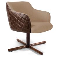 Kit 02 Poltronas Jade D02 Bege C-129 Marrom - 8