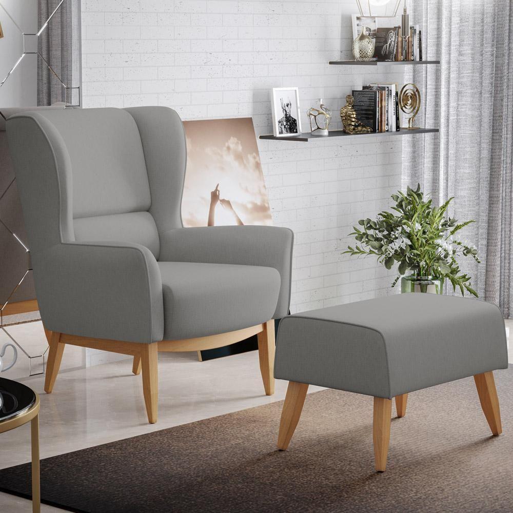 Kit 02 Poltronas Milena D02 Cinza Escuro C-416 - 10