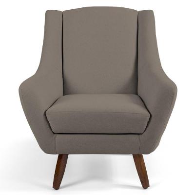 Kit 2 Poltronas Decorativas Fixas Juliet D02 Veludo Bege Lyam Decor