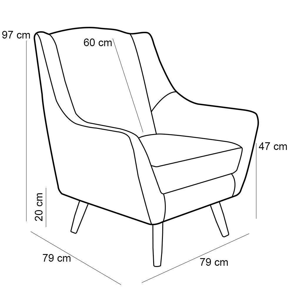 Kit 02 Poltronas Juliet D02 Veludo Rosê C-305 - 2