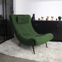 Kit 02 Poltronas Sher Suede Pés Palito De Ferro Verde - 8