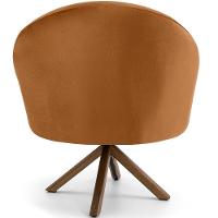 Kit 02 Poltronas Rafa D02 Veludo Telha C-262 - 3