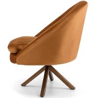 Kit 02 Poltronas Rafa D02 Veludo Telha C-262 - 5