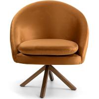 Kit 02 Poltronas Rafa D02 Veludo Telha C-262 - 6