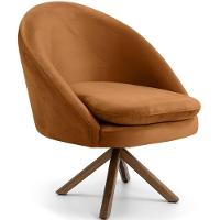 Kit 02 Poltronas Rafa D02 Veludo Telha C-262 - 7