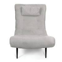 Kit 02 Poltronas Sher Suede Pés Palito De Ferro Cinza - 7