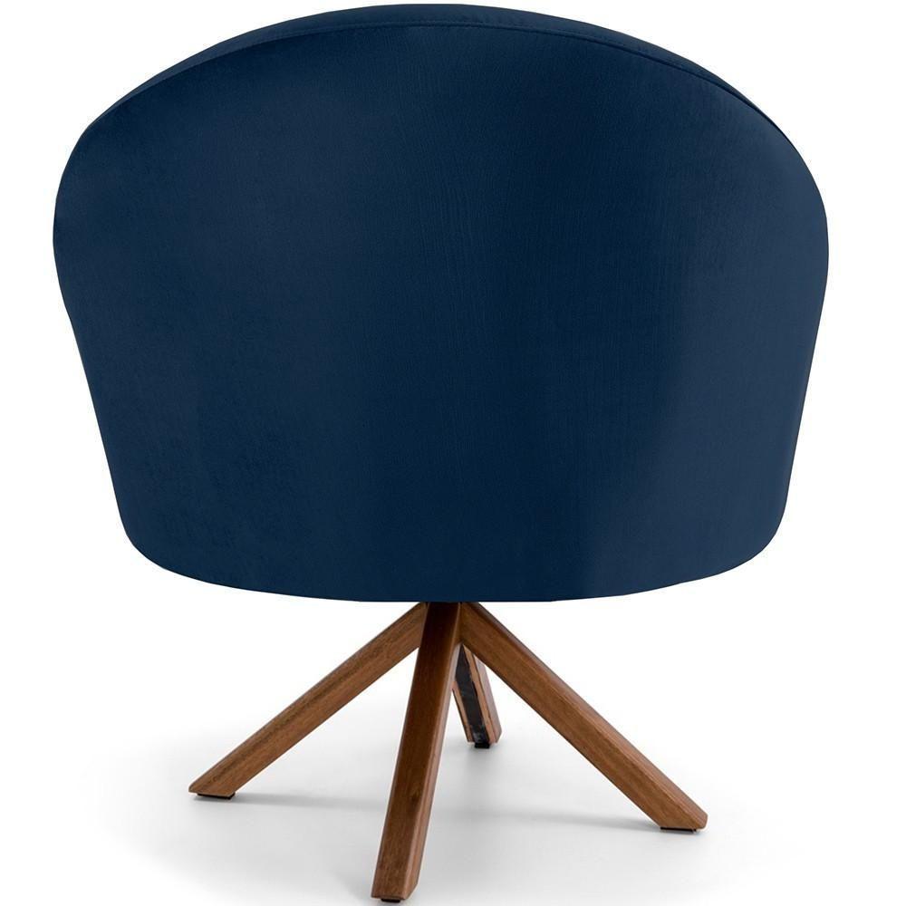 Kit 02 Poltronas Rafa D02 Veludo Azul Oxford C-304 - 2