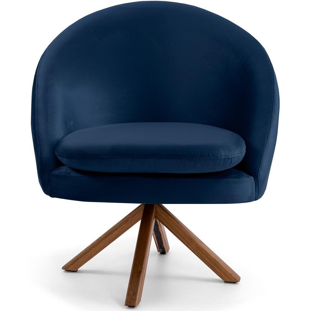 Kit 02 Poltronas Rafa D02 Veludo Azul Oxford C-304 - 6