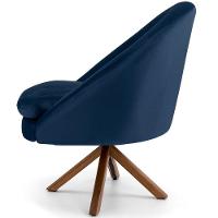 Kit 02 Poltronas Rafa D02 Veludo Azul Oxford C-304 - 5