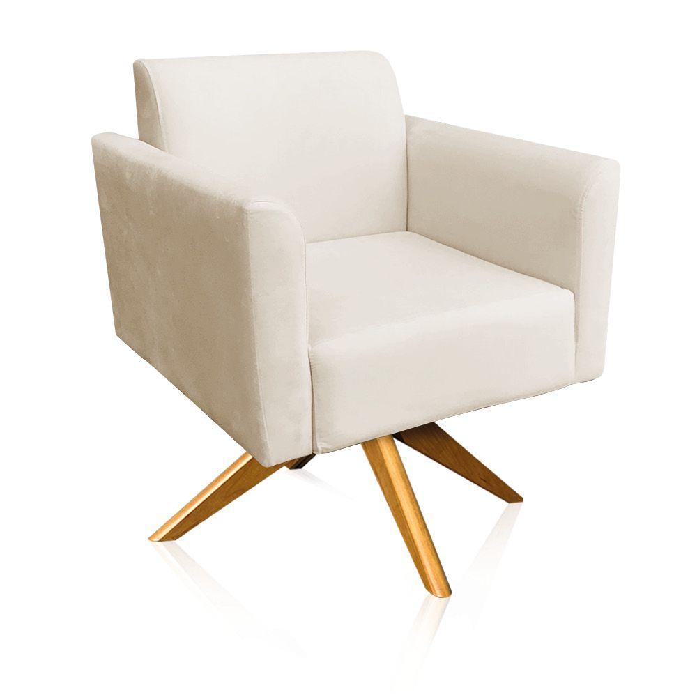 01 Namoradeira E 01 Poltrona Marisa Suede Bege - 4