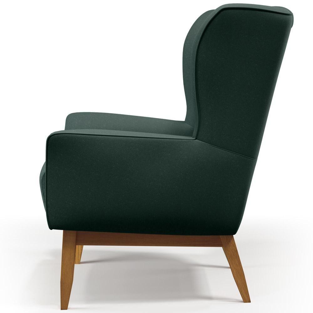 Kit Poltrona Milena D02 Com Puff Viseo Linho Verde C-117 - 3