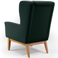 Kit Poltrona Milena D02 Com Puff Viseo Linho Verde C-117 - 2