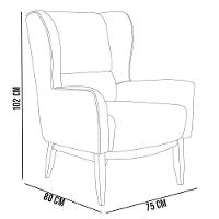 Kit Poltrona Milena D02 Com Puff Viseo Linho Verde C-117 - 5