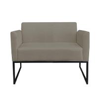 Kit 01 Namoradeira e 01 Poltrona Marisa Suede Base - 5