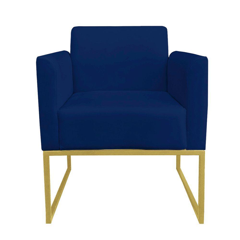 Kit 01 Namoradeira 02 Poltronas Marisa Azul Marinho - 5