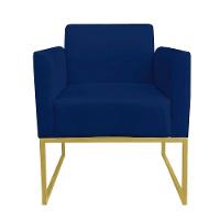 Kit 01 Namoradeira 02 Poltronas Marisa Azul Marinho - 10