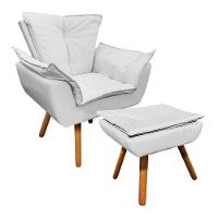 Kit 01 Poltrona Opala 01 Puff Opala Corino - 1