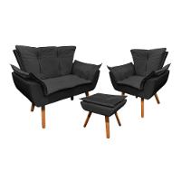 Kit 01 Namoradeira Opala 01 Poltrona Opala e 01 Puff Opala - 1