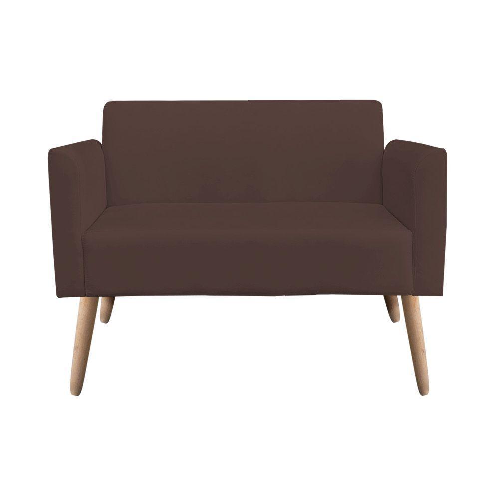 Kit 01 Namoradeira e 02 Poltronas Marisa Suede Pés Palito - 6