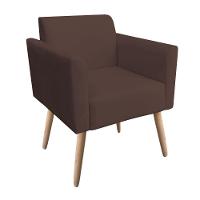 Kit 01 Namoradeira e 02 Poltronas Marisa Suede Pés Palito