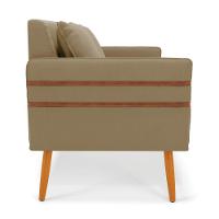 Namoradeira 02 Lugares Mari Suede Castanho Marrom Rato - 6